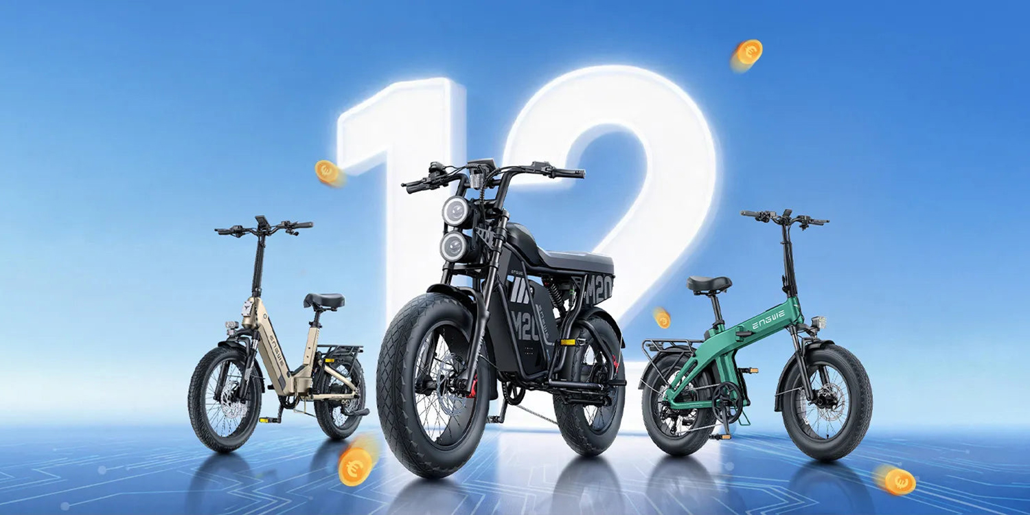 A group of electric bikes