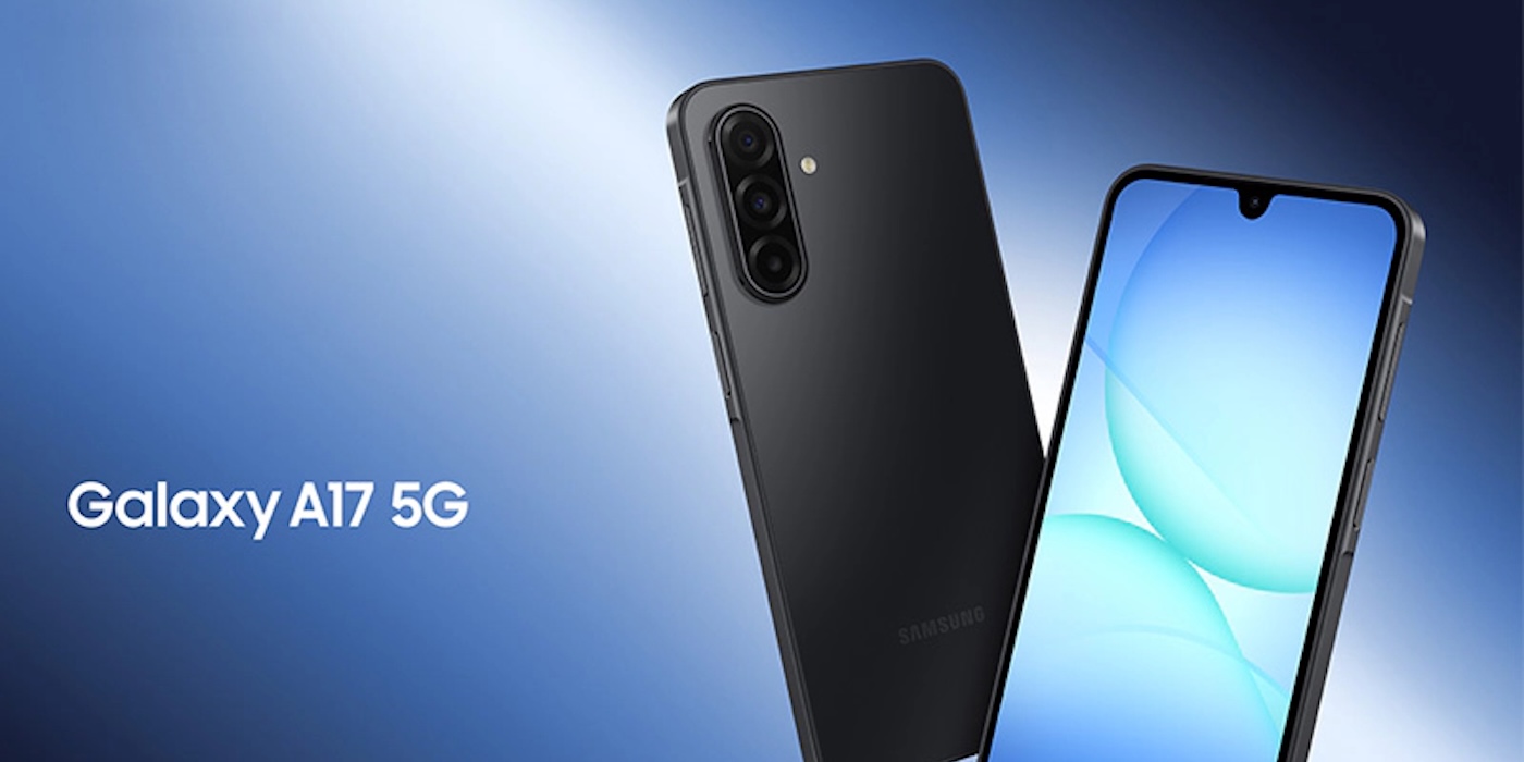 A cell phone with a blue background