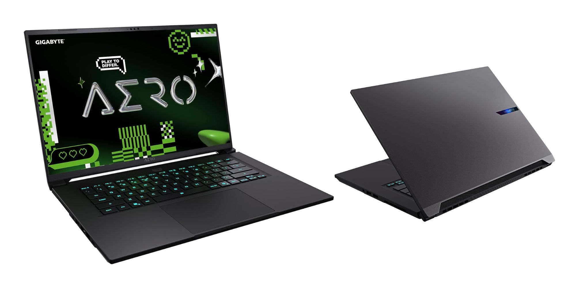 A laptop with a keyboard