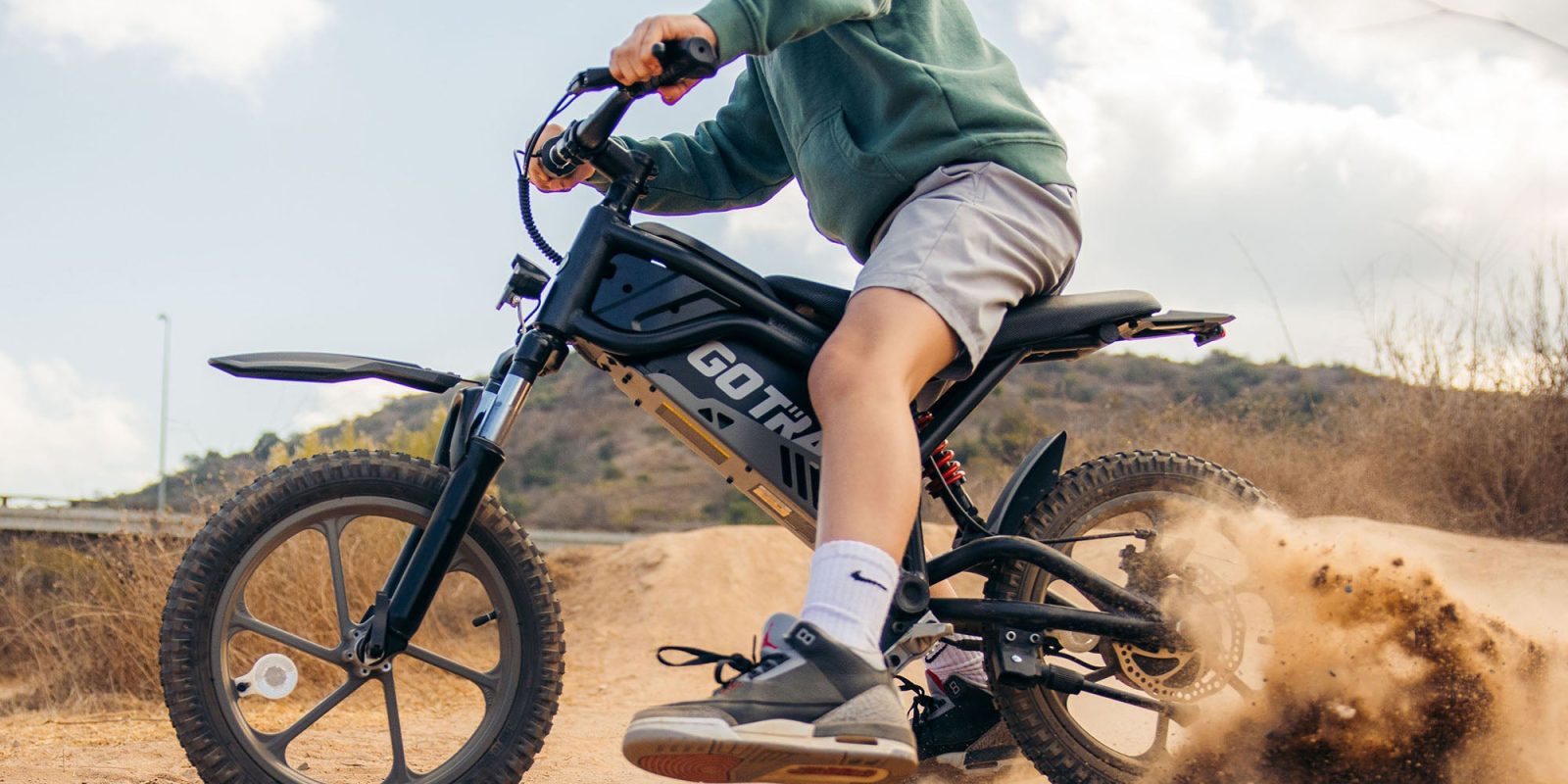 A person riding a bike