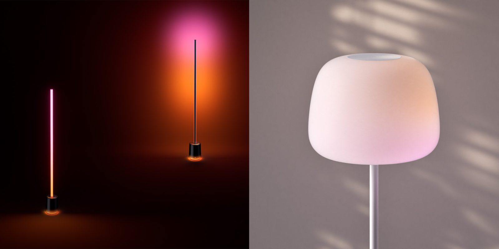 A lamp next to a lamp