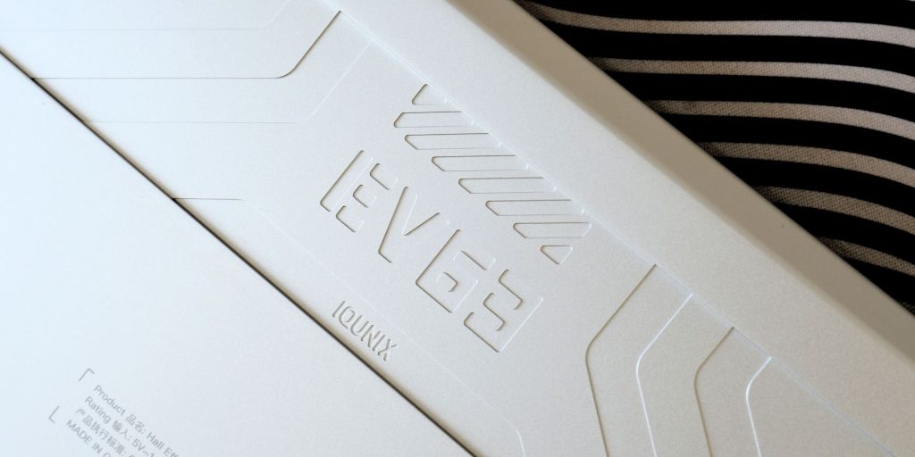 A close up of a white box