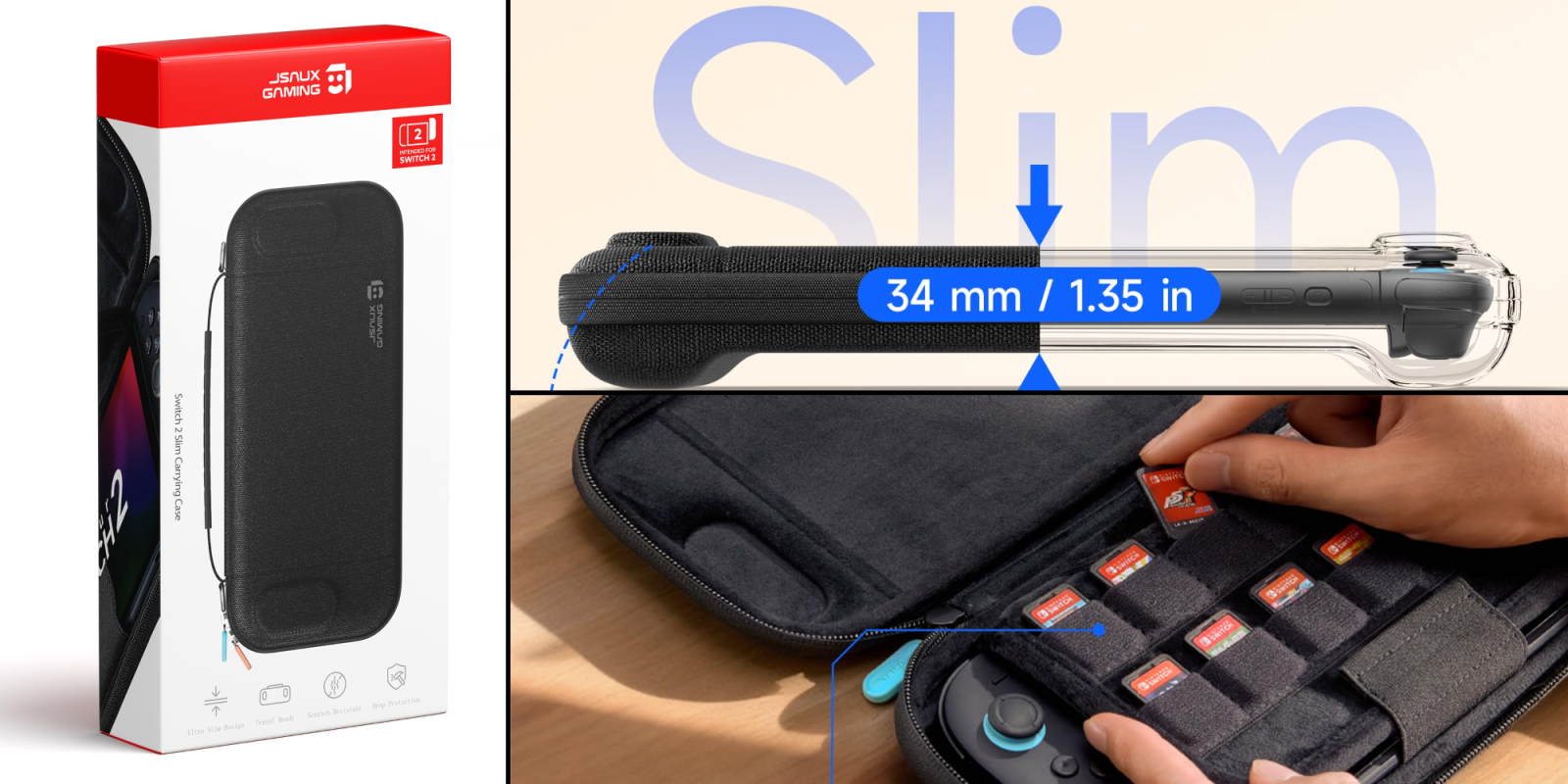 A video game controller in a case