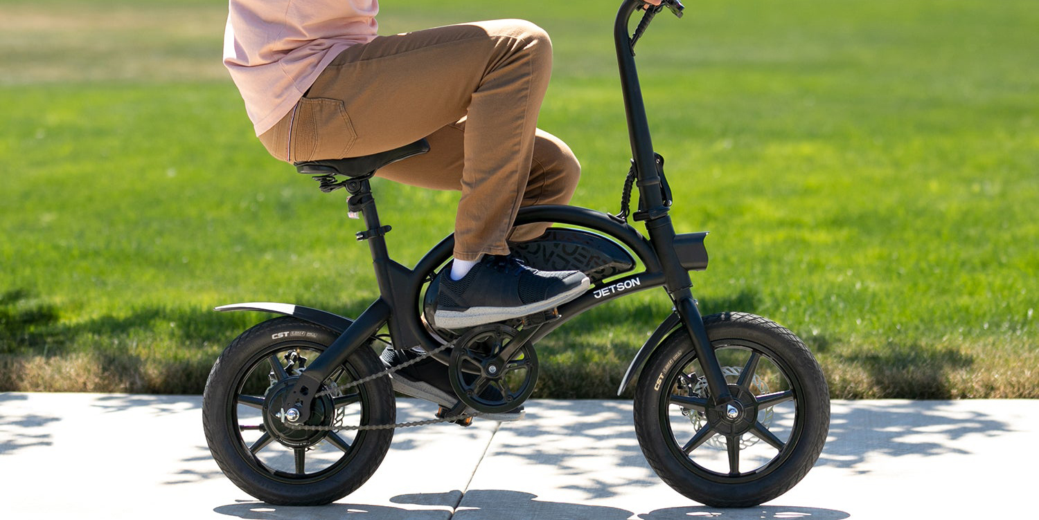 A person on a small bike