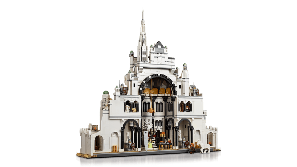 A building made of white building blocks