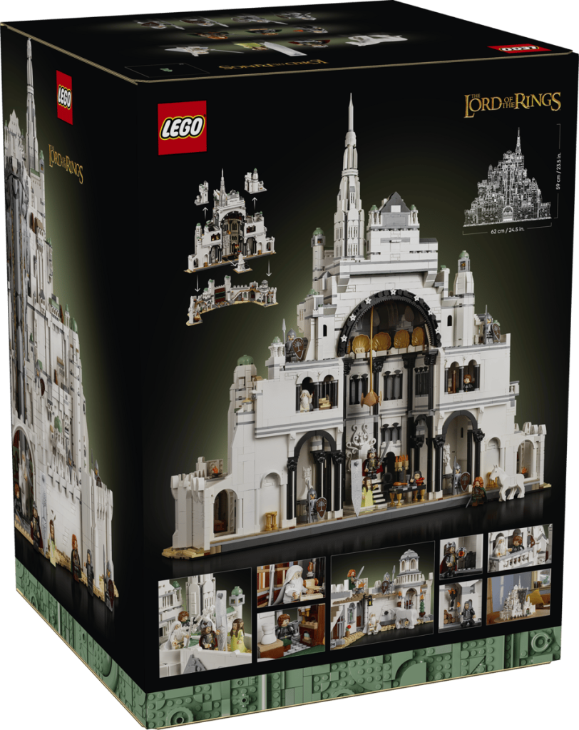 A box of lego building blocks