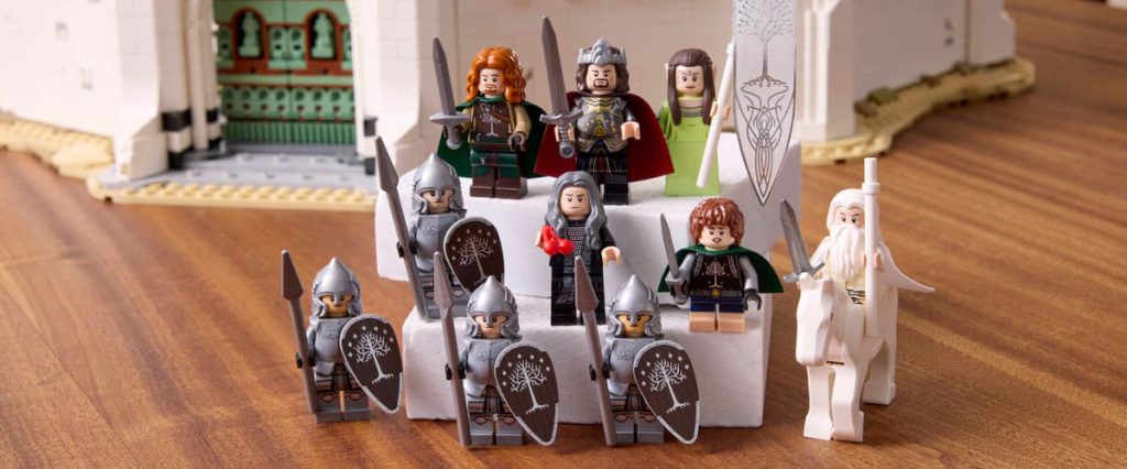 A group of toy figures