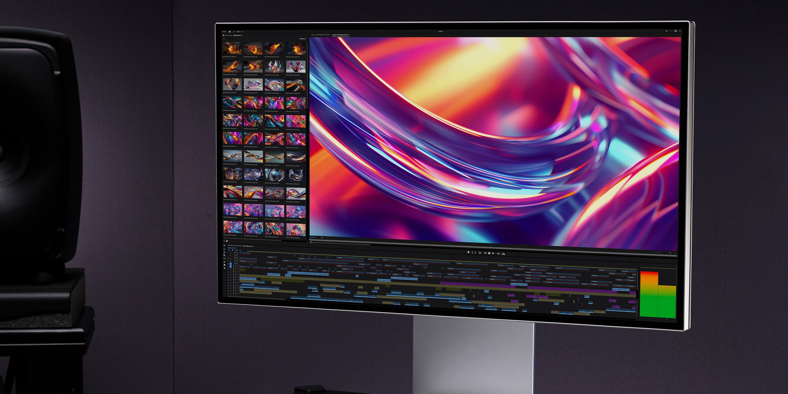 A computer screen with colorful images