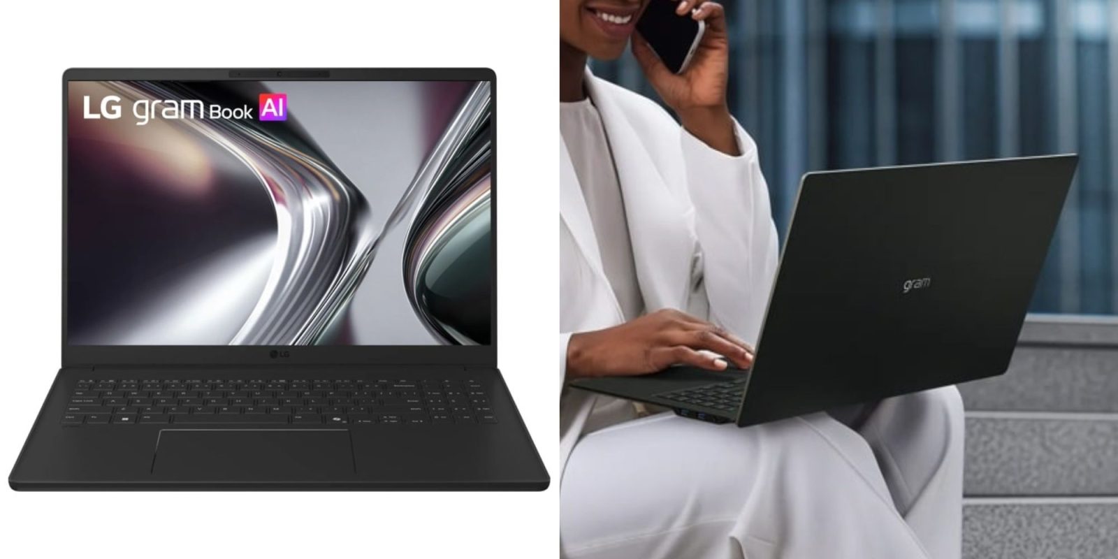 Image showing renders of LG's gram Book Copilot+ PC.