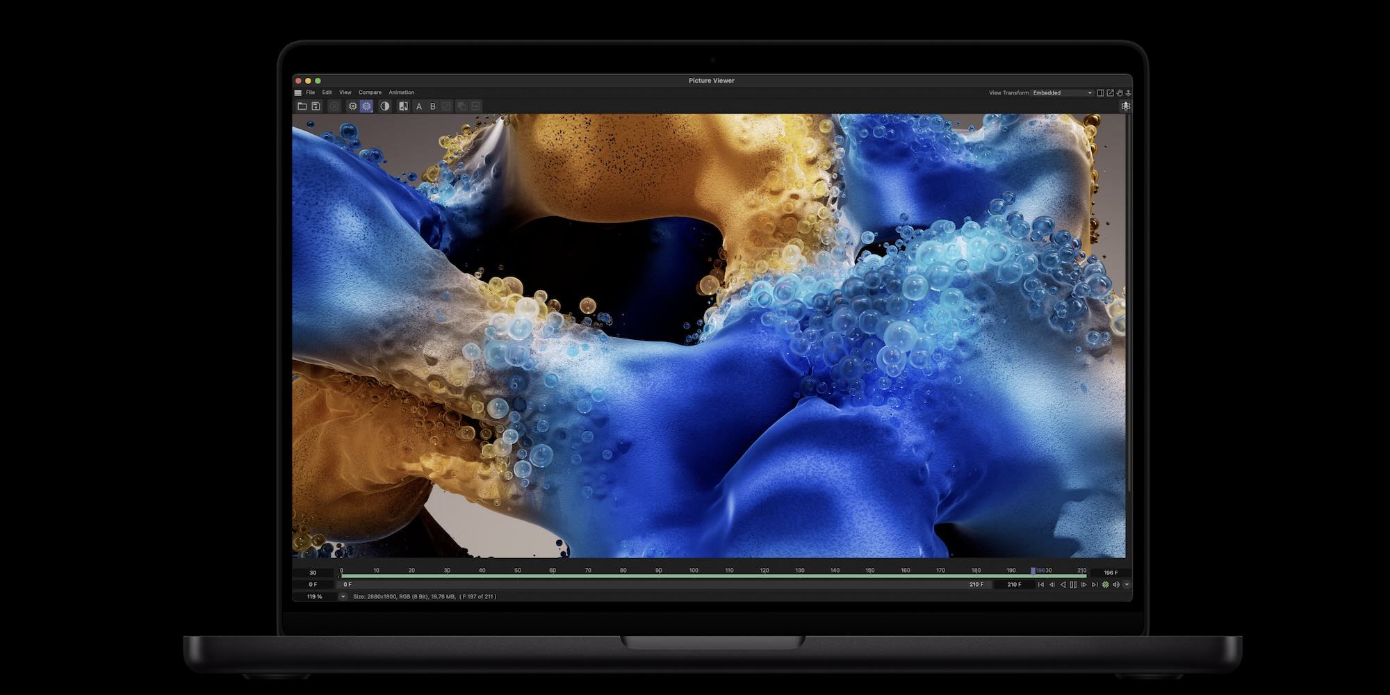 A computer screen shot of a colorful object