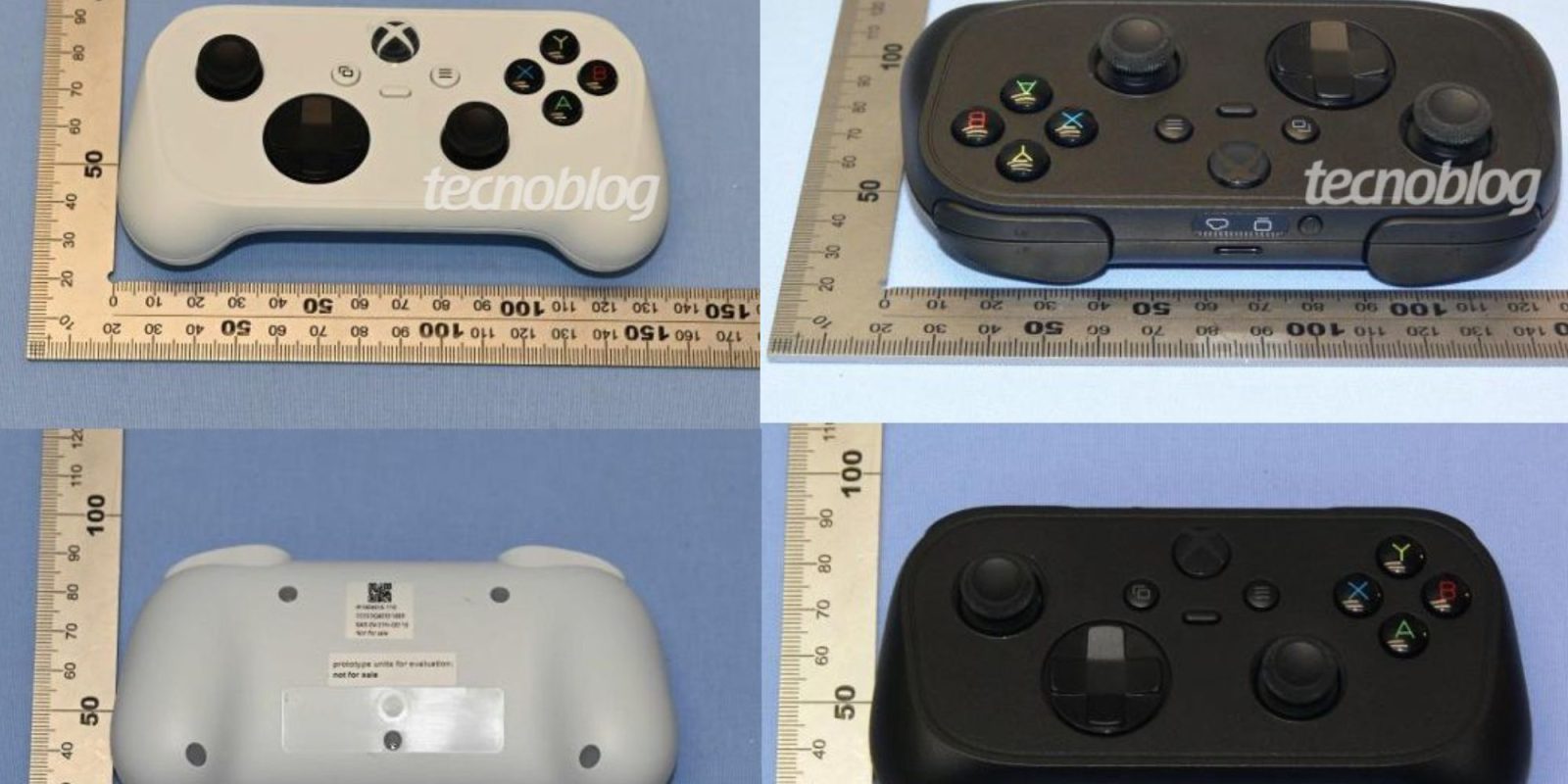 A video game controller with a ruler