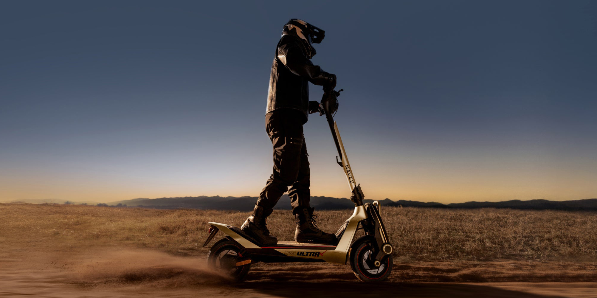 A person on a scooter
