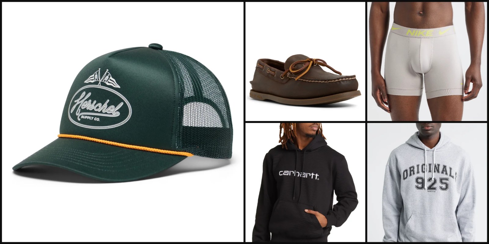 A collage of different types of clothing