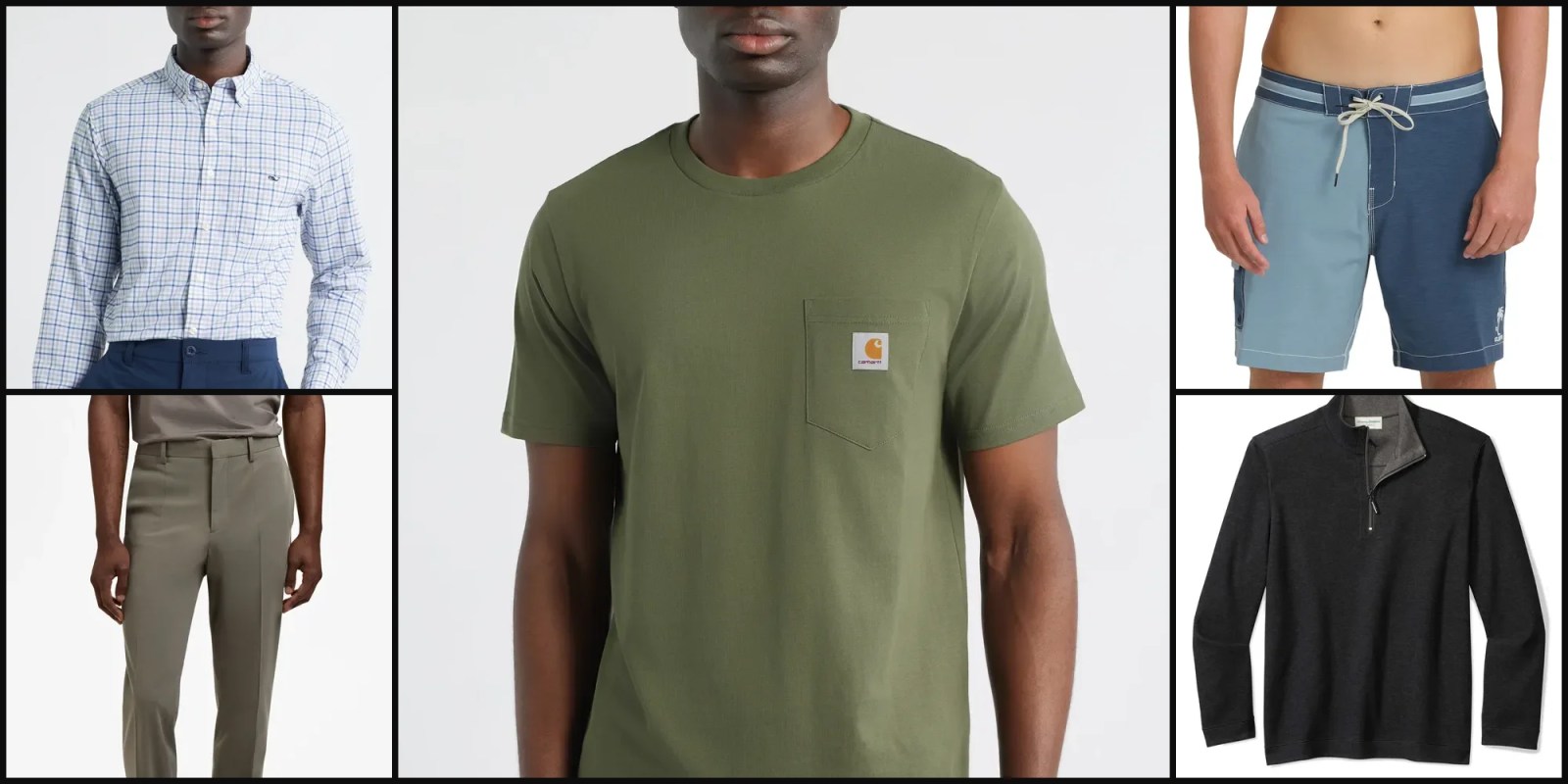 A man wearing a green shirt
