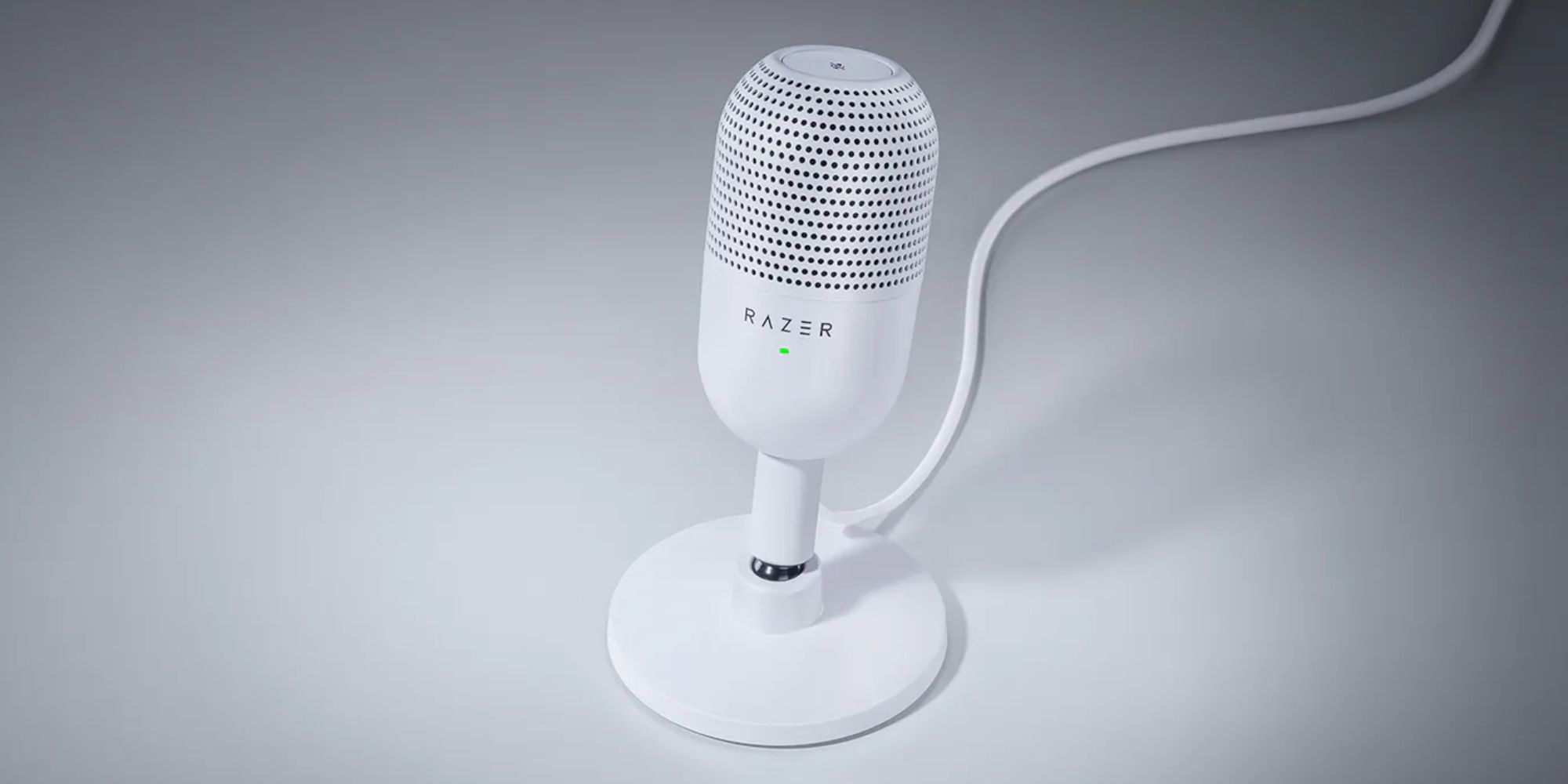 Image showing Razer's Seiren V3 Mini mic in white.
