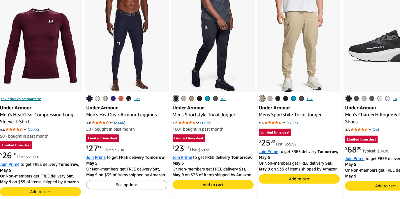 A collage of images of men's pants