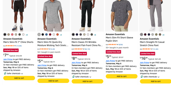 A collage of a man's clothing