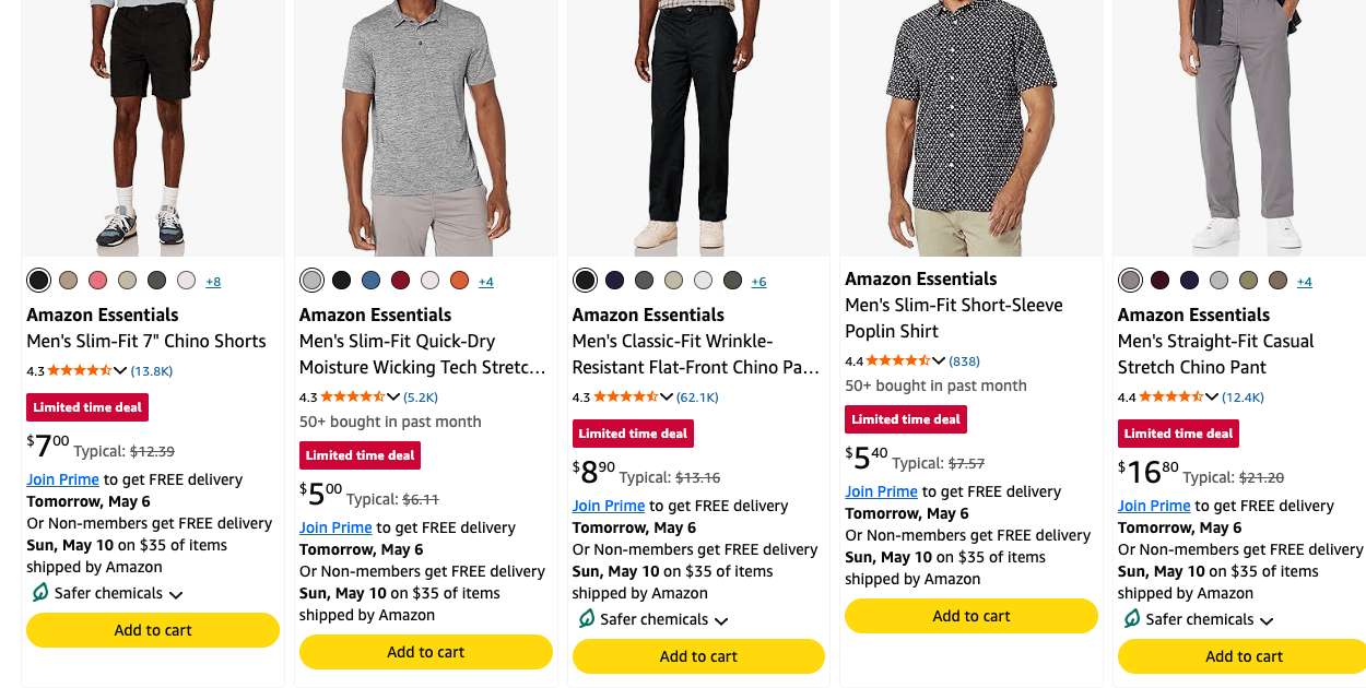 A collage of a man's clothing