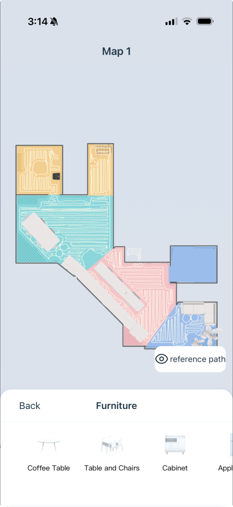 A diagram of a floor plan