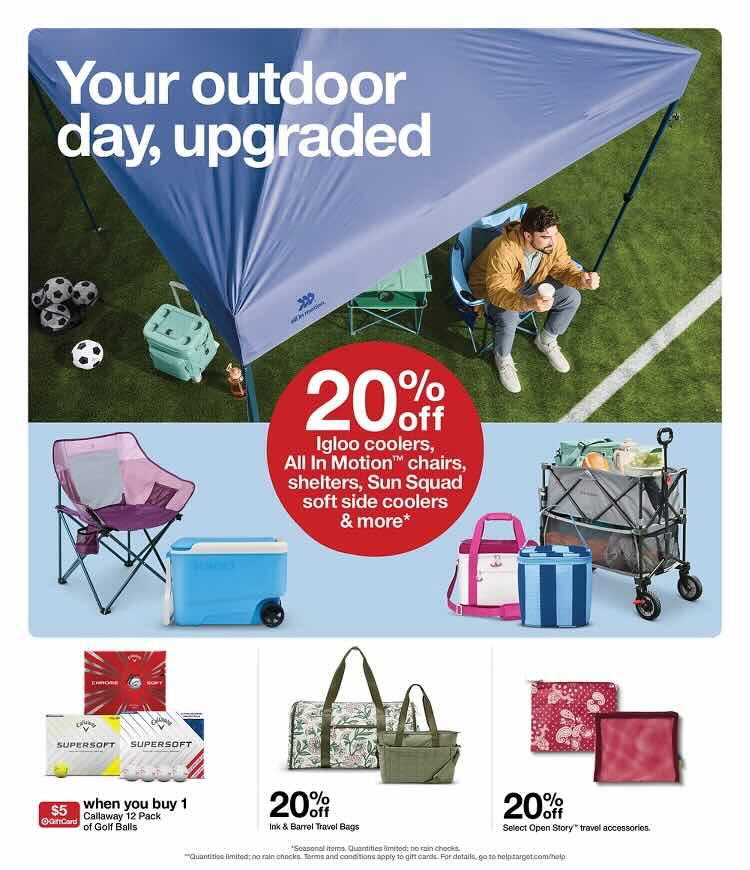 A advertisement for a tent