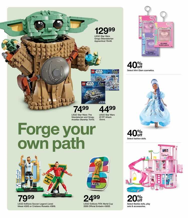 A advertisement for a toy store