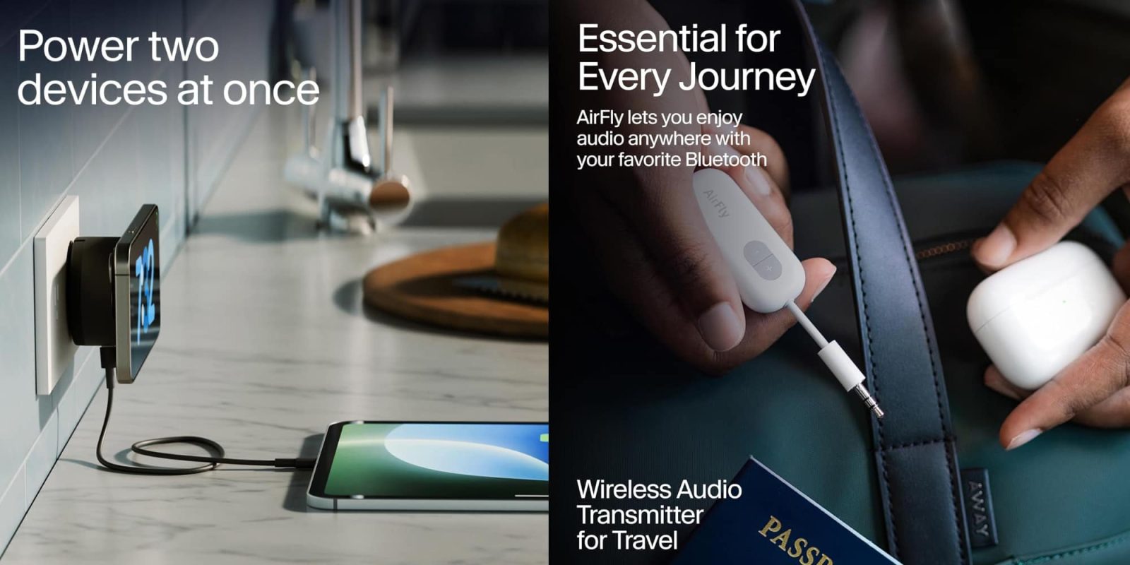 A hand holding a white earbud