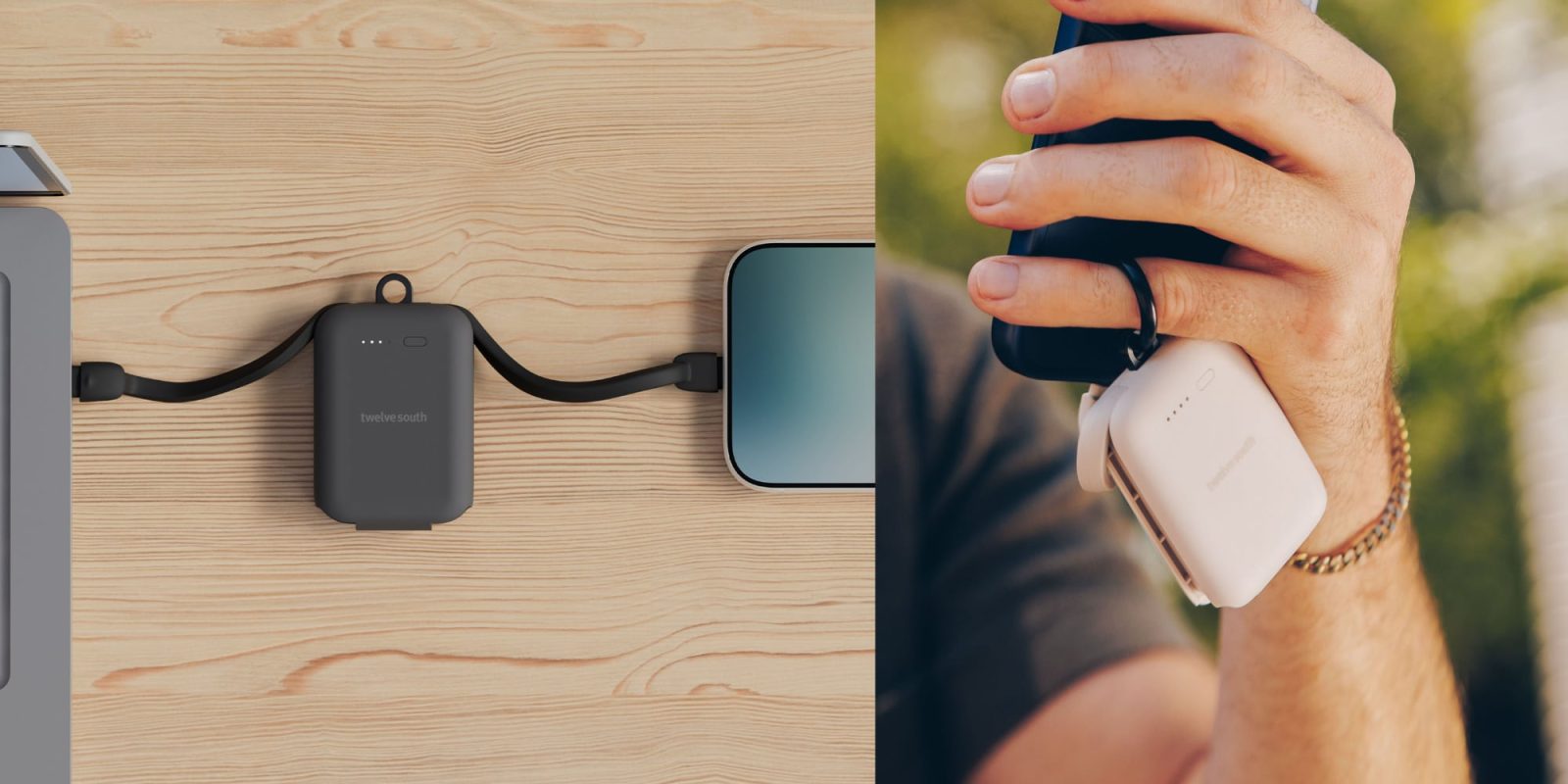 A person holding a device