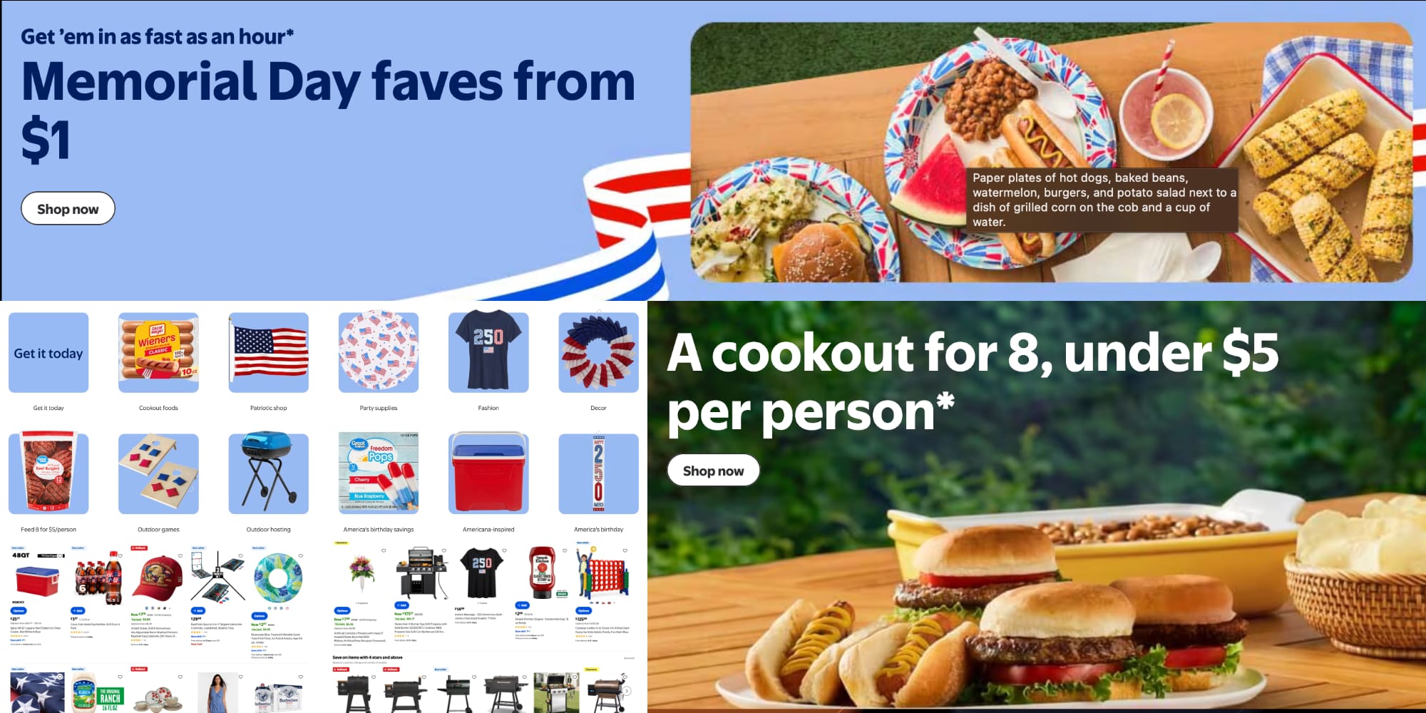 A collage of food on plates