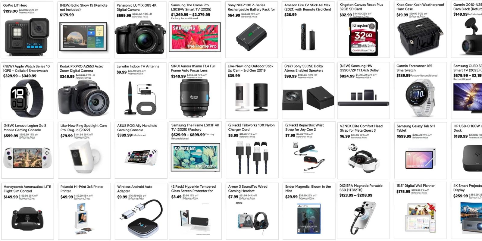 Image showing listings from Woot's Best of Tech sale event.
