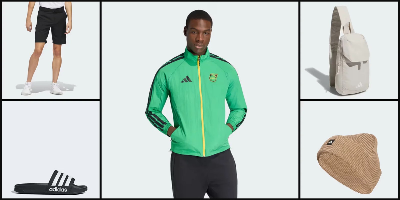 A man in a green jacket
