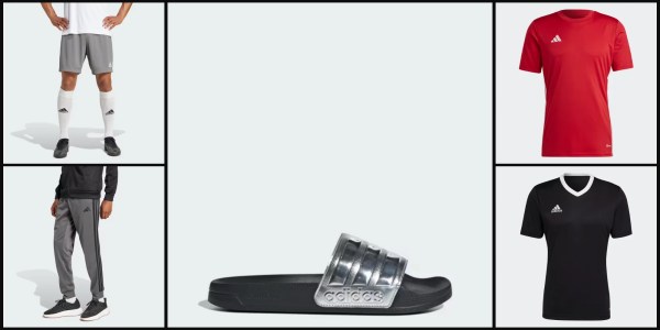 A black and silver slipper