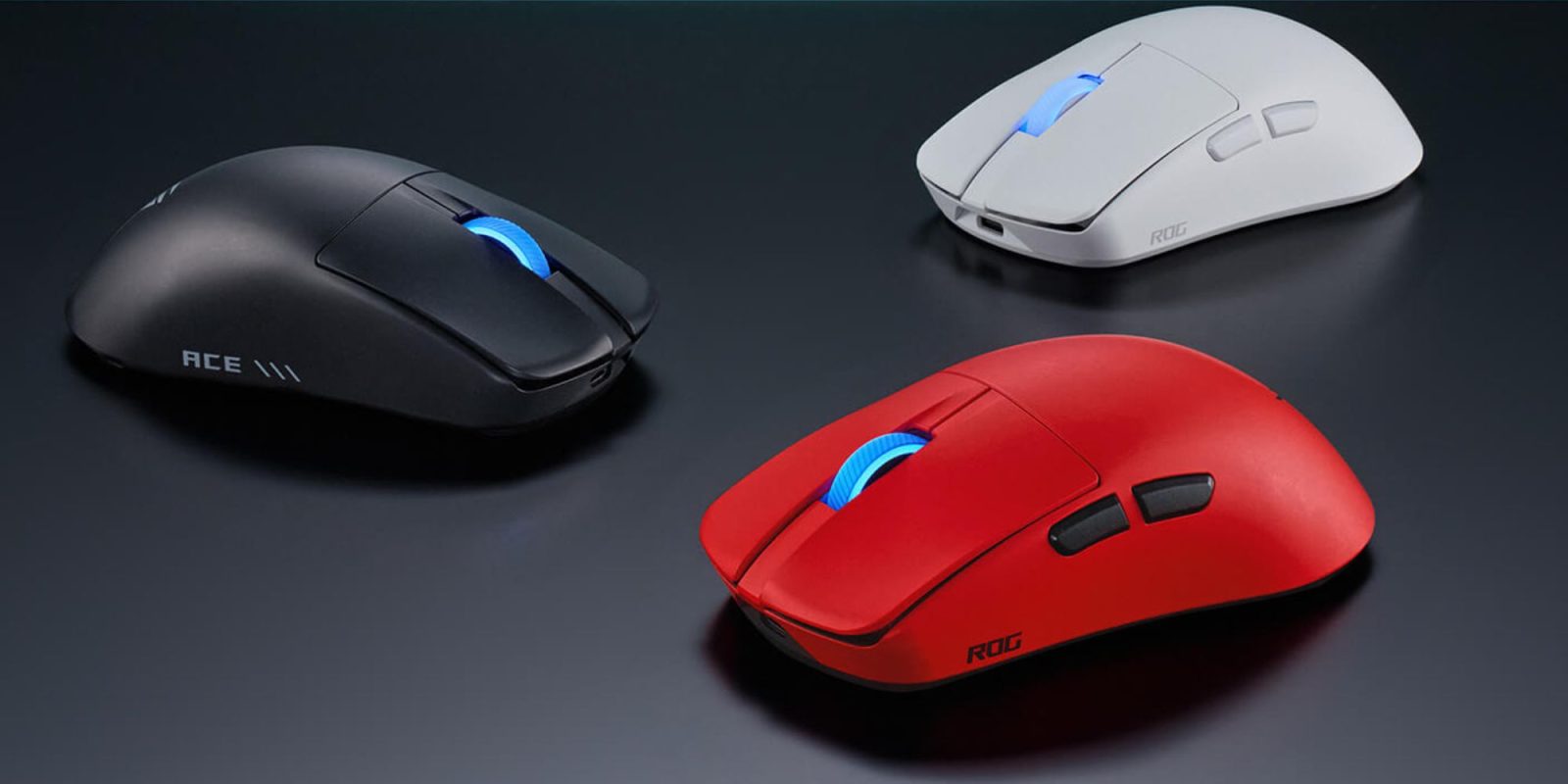 Image showing a render of ASUS ROG Harpe II Ace mouse.