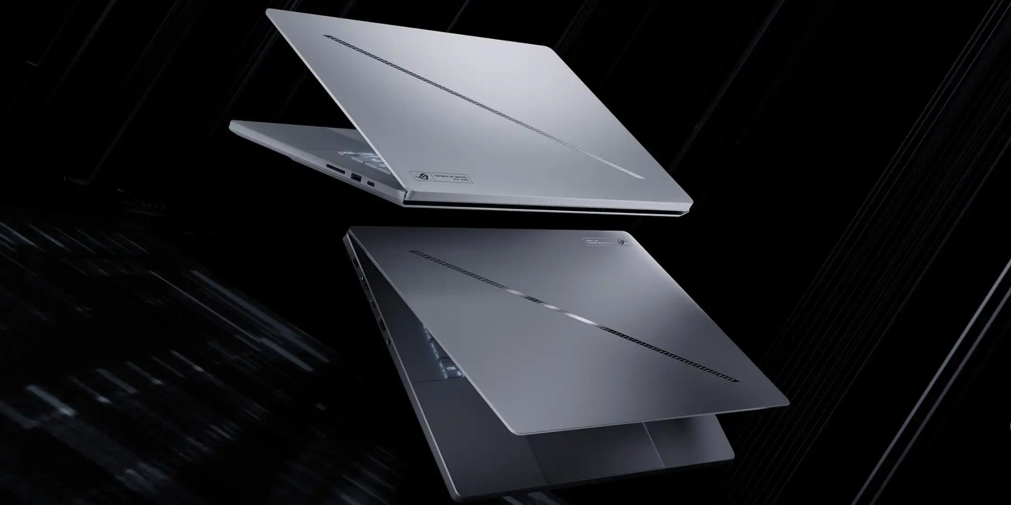 A laptop with a black background