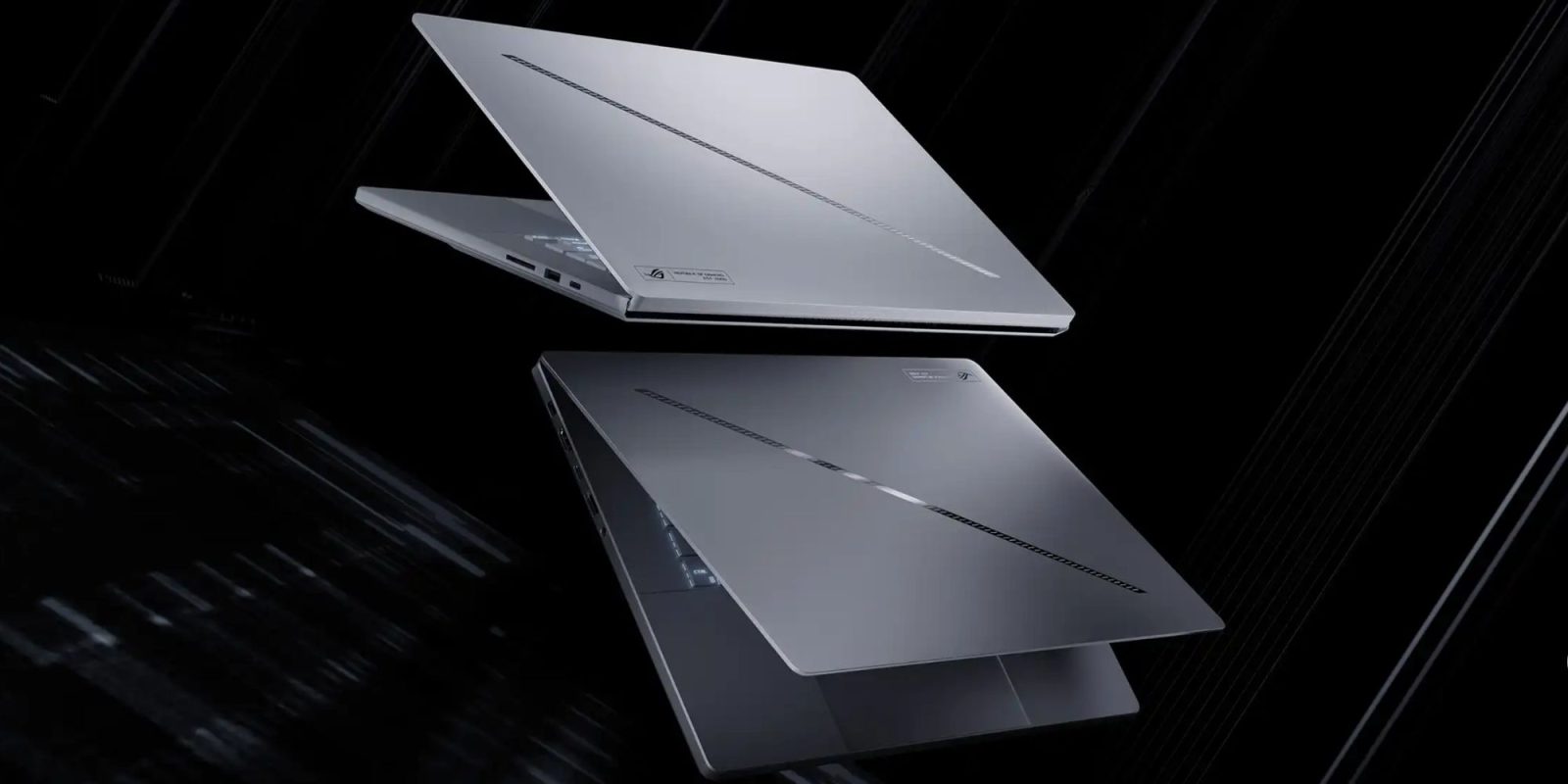 A laptop with a black background