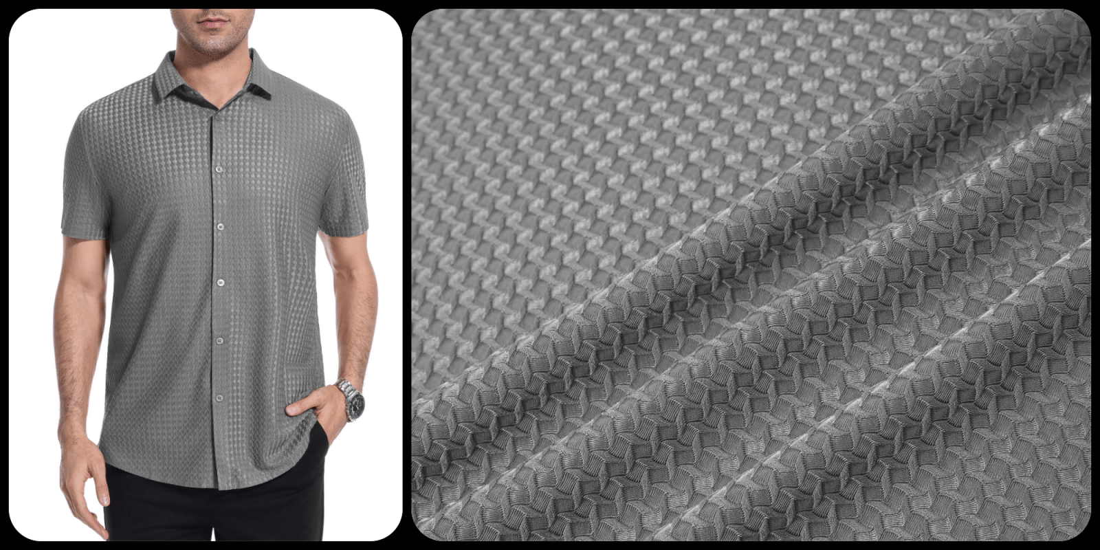 A man wearing a grey shirt