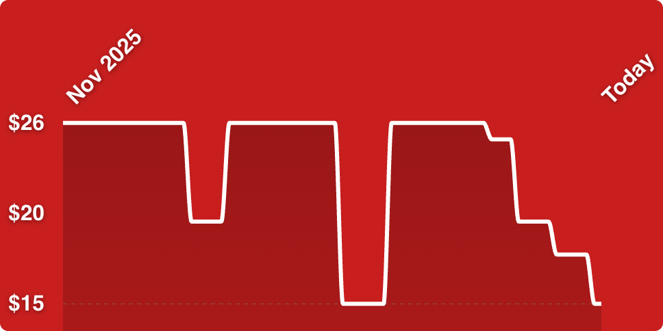 A red background with white lines