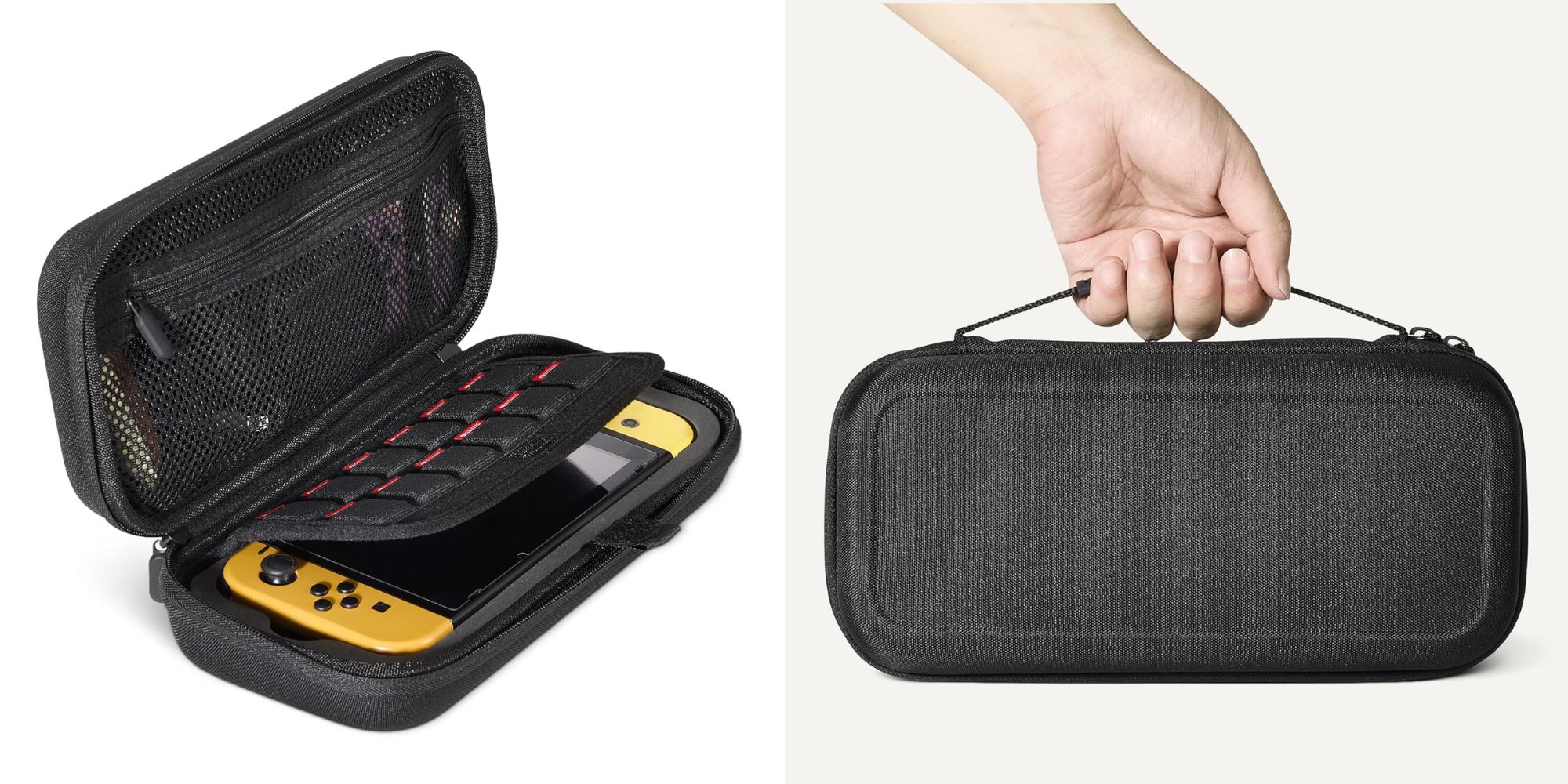 A hand holding a phone in a case