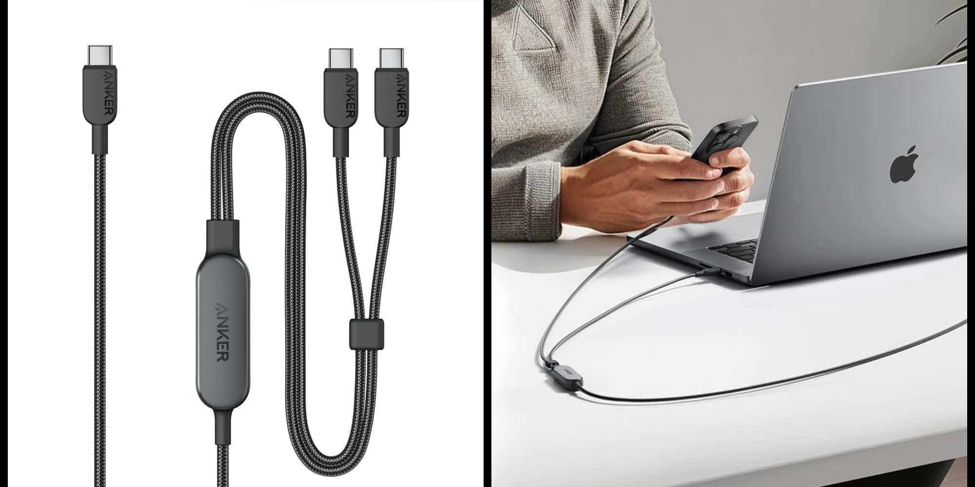Just $15 today gets you Anker’s 4-foot 140W USB-C cable that charges two devices at the same time