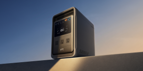 A square box with a screen and power outlet