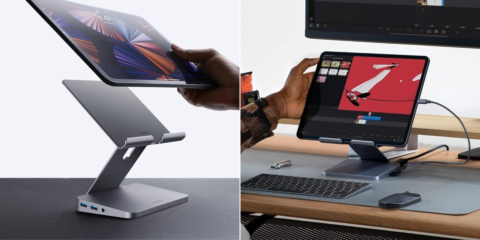 Anker’s foldable aluminum iPad stand with an 8-in-1 USB-C hub hits lowest price ahead of Prime Day at $64