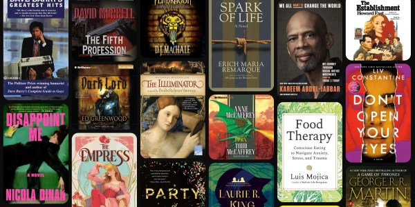 A collage of books