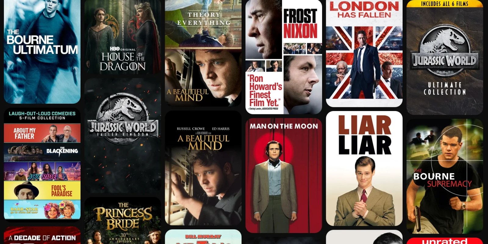 A collage of movies
