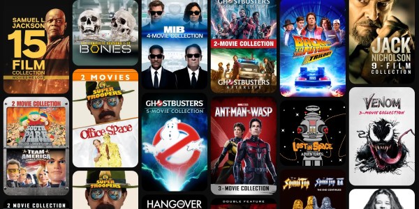 A collection of movies on a screen
