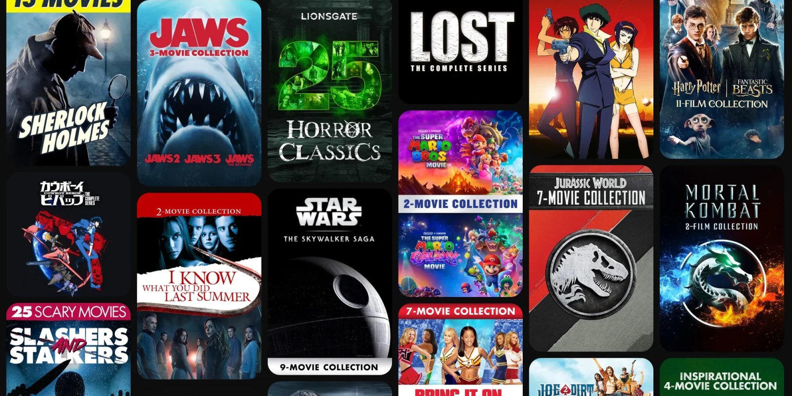 A collage of movies
