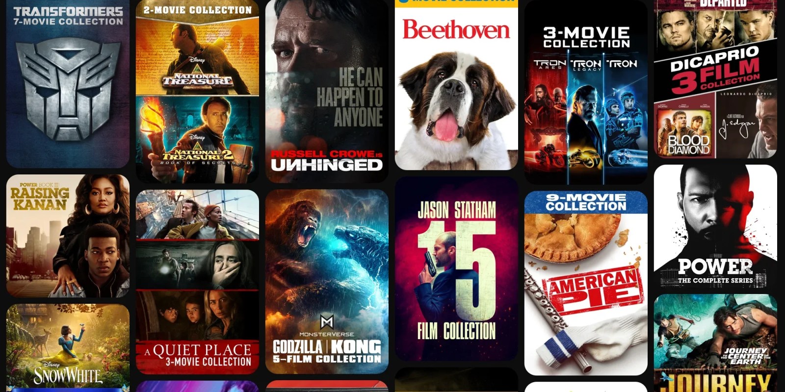 A collage of movies