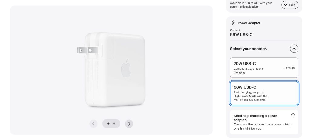 A white square device with a logo