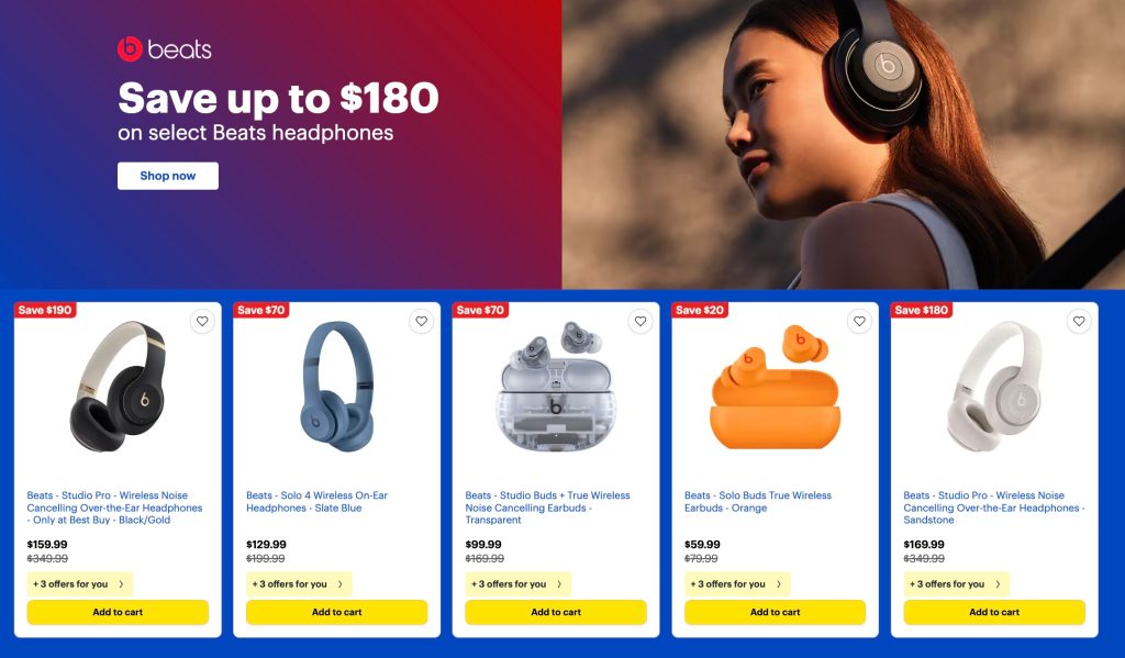 A screenshot of a product