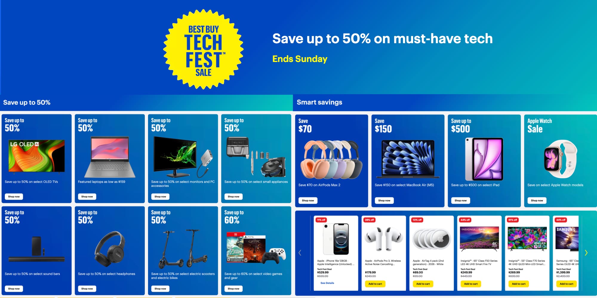 Best Buy Tech Fest 2026 Prime day sale