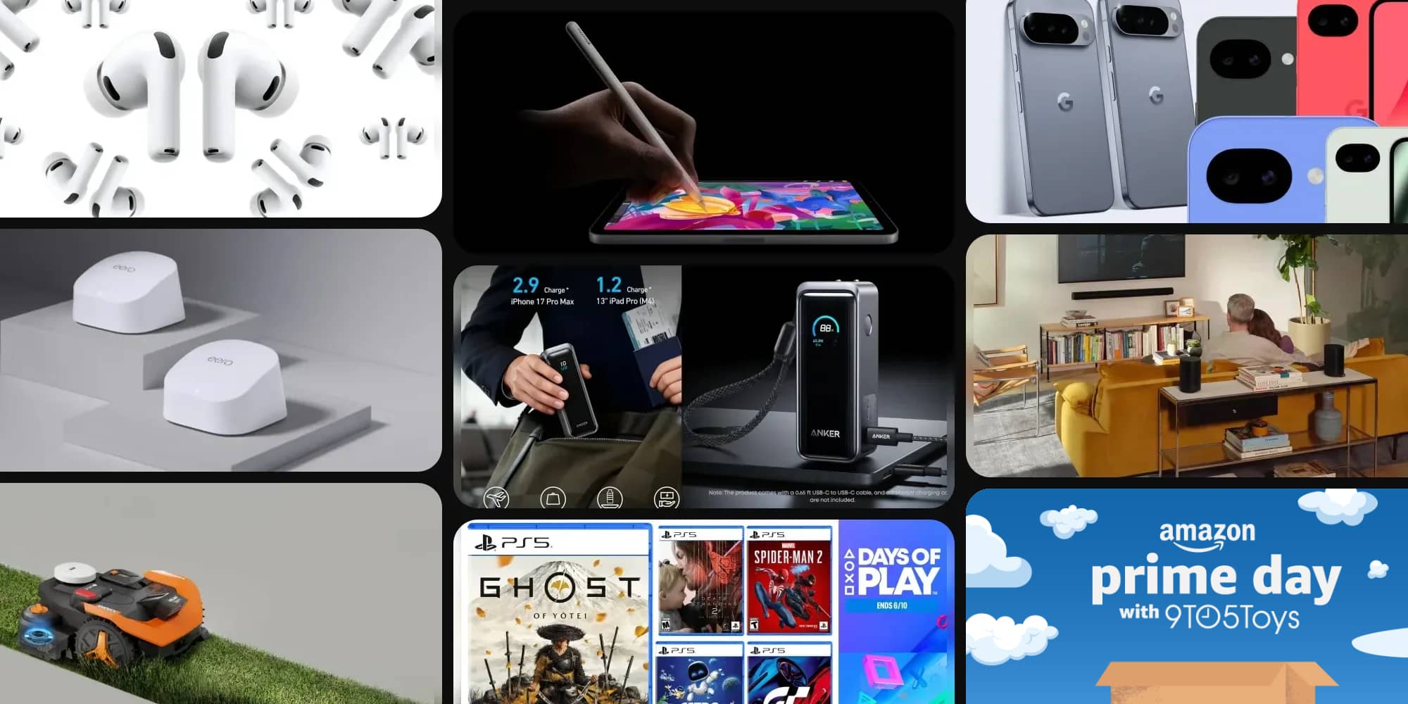 A collage of a cell phone
