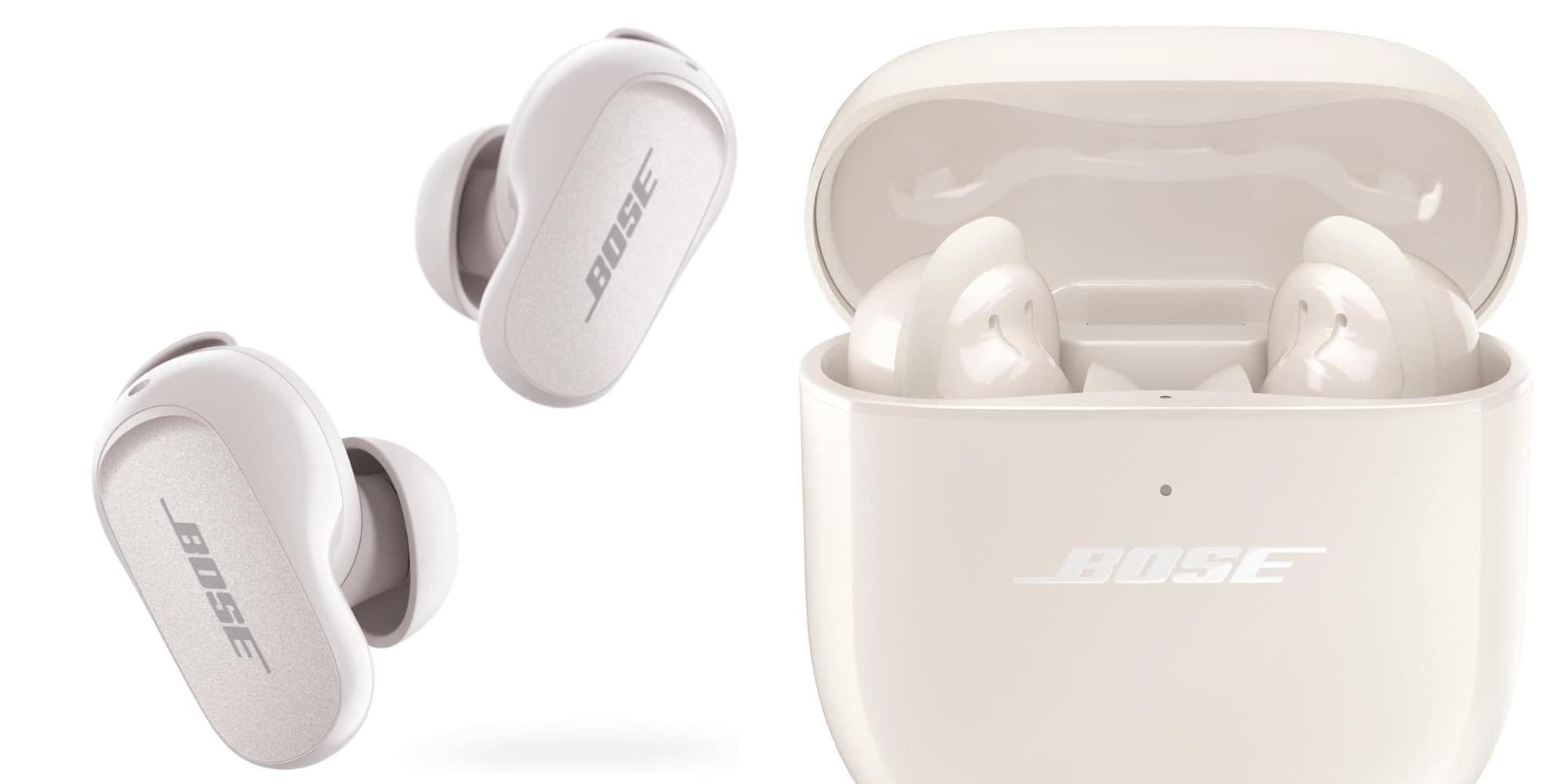 A white wireless earbuds in a case